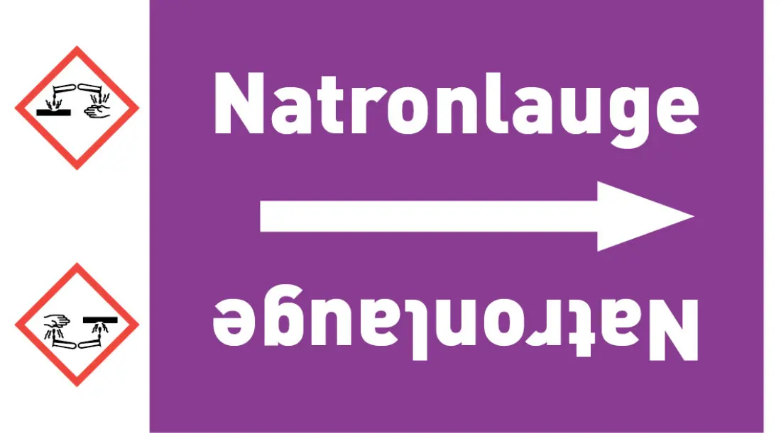 Kennzeichnungsband Natronlauge violett/weiß ab Ø 50 mm 33 m/Rolle Kennzeichnungsband Natronlauge violett/weiß ab Ø 50 mm 33 m/Rolle