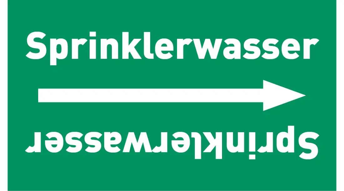 Kennzeichnungsband Sprinklerwasser grün/weiß ab Ø 50 mm 33 m/Rolle Kennzeichnungsband Sprinklerwasser grün/weiß ab Ø 50 mm 33 m/Rolle