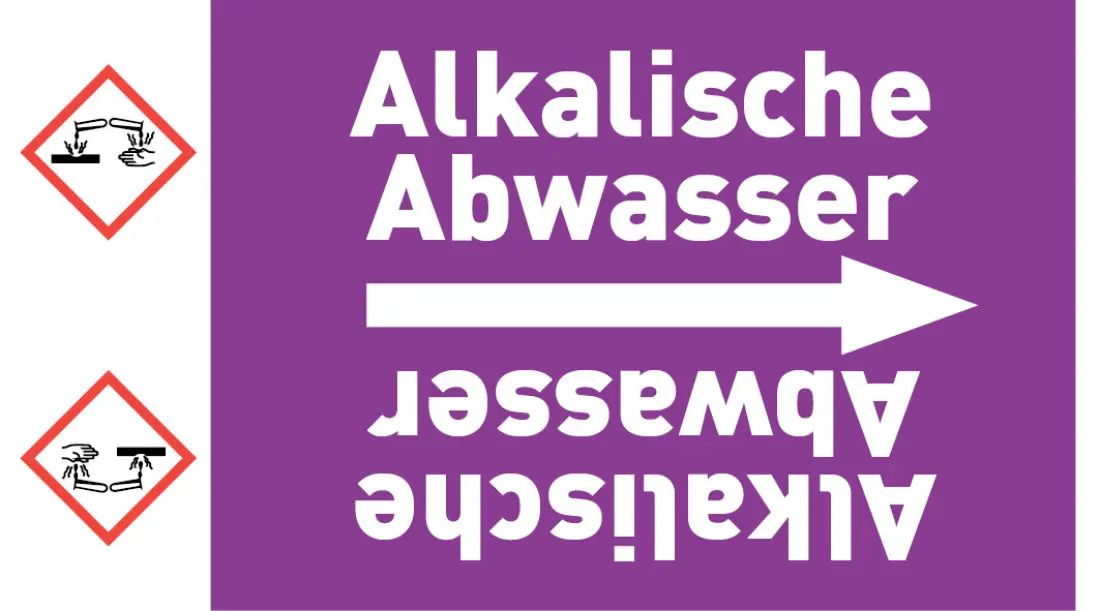 Kennzeichnungsband Alkalische Abwasser violett/weiß ab Ø 50 mm 33 m/Rolle Kennzeichnungsband Alkalische Abwasser violett/weiß ab Ø 50 mm 33 m/Rolle