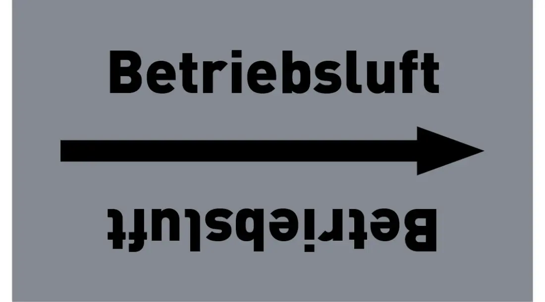 Kennzeichnungsband Betriebsluft grau/schwarz ab Ø 50 mm 33 m/Rolle Kennzeichnungsband Betriebsluft grau/schwarz ab Ø 50 mm 33 m/Rolle