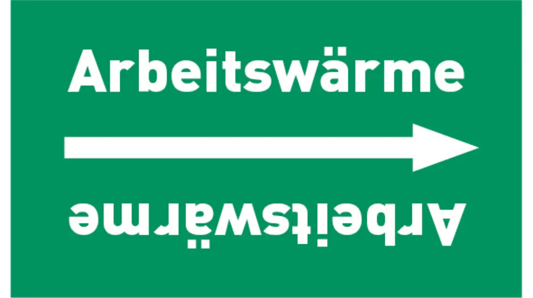 Kennzeichnungsband Arbeitswärme grün/weiß bis Ø 50 mm 33 m/Rolle Kennzeichnungsband Arbeitswärme grün/weiß bis Ø 50 mm 33 m/Rolle