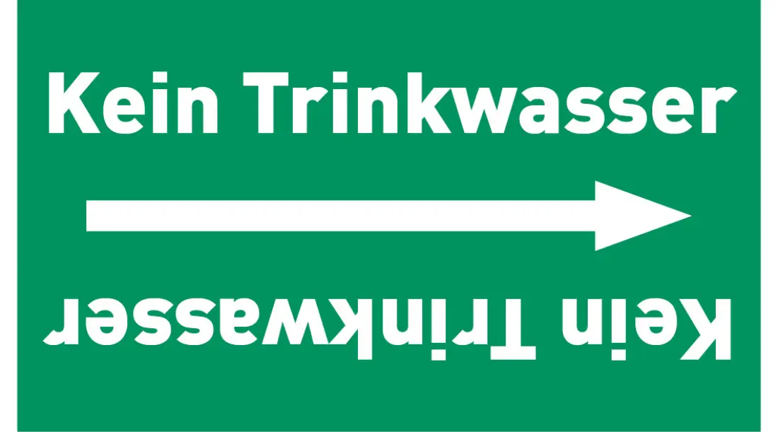 Kennzeichnungsband Kein Trinkwasser grün/weiß, ab Ø 50 mm 33 m/Rolle Kennzeichnungsband Kein Trinkwasser grün/weiß, ab Ø 50 mm 33 m/Rolle