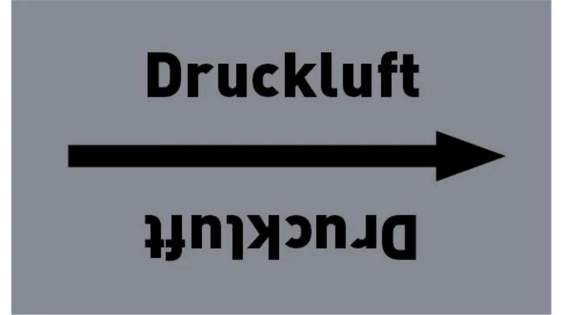 Kennzeichnungsband Druckluft grau/schwarz, bis Ø 50 mm 33 m/Rolle Kennzeichnungsband Druckluft grau/schwarz, bis Ø 50 mm 33 m/Rolle