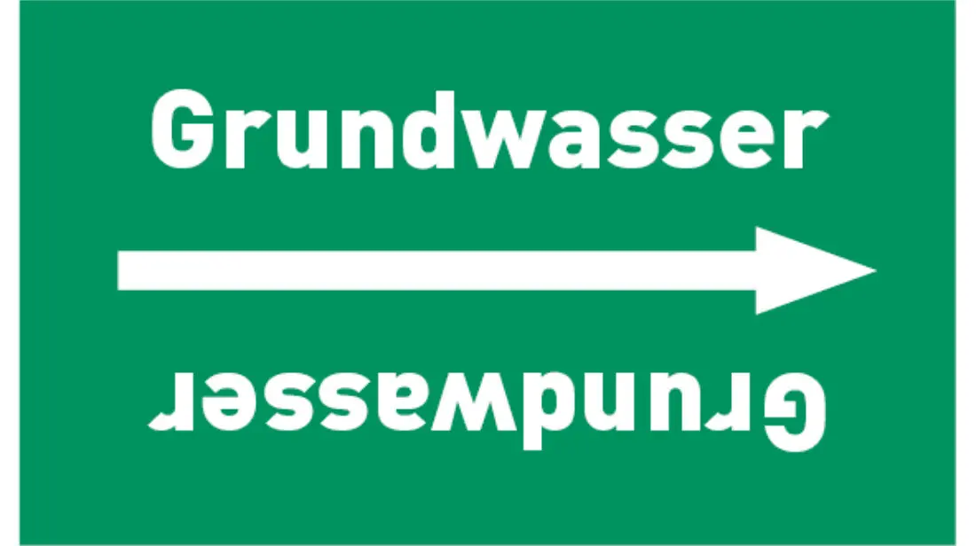Kennzeichnungsband Grundwasser grün/weiß bis Ø 50 mm 33 m/Rolle Kennzeichnungsband Grundwasser grün/weiß bis Ø 50 mm 33 m/Rolle