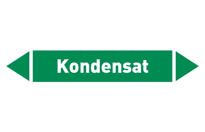 Pfeil Kondensat grün/weiß 215x40 mm