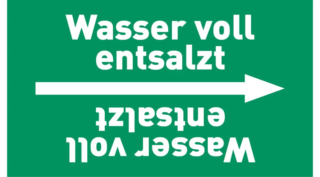 Kennzeichnungsband Wasser voll entsalzt grün/weiß ab Ø 50 mm 33 m/Rolle Kennzeichnungsband Wasser voll entsalzt grün/weiß ab Ø 50 mm 33 m/Rolle