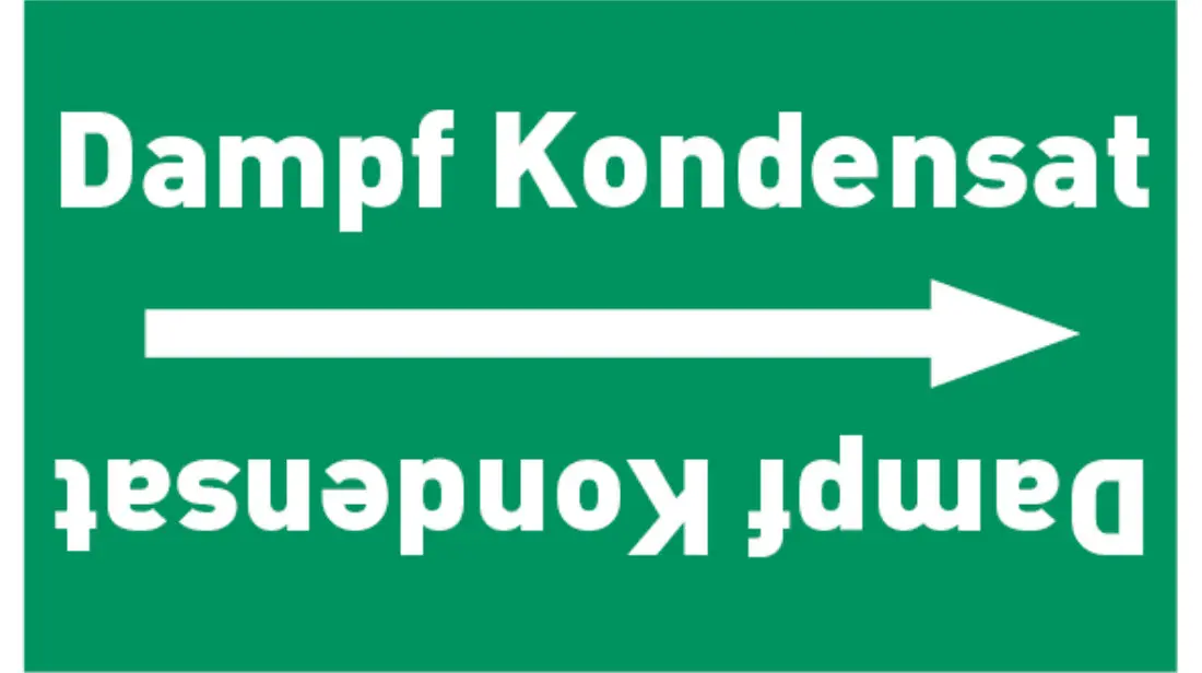 Kennzeichnungsband Dampf Kondensat grün/weiß bis Ø 50 mm 33 m/Rolle Kennzeichnungsband Dampf Kondensat grün/weiß bis Ø 50 mm 33 m/Rolle