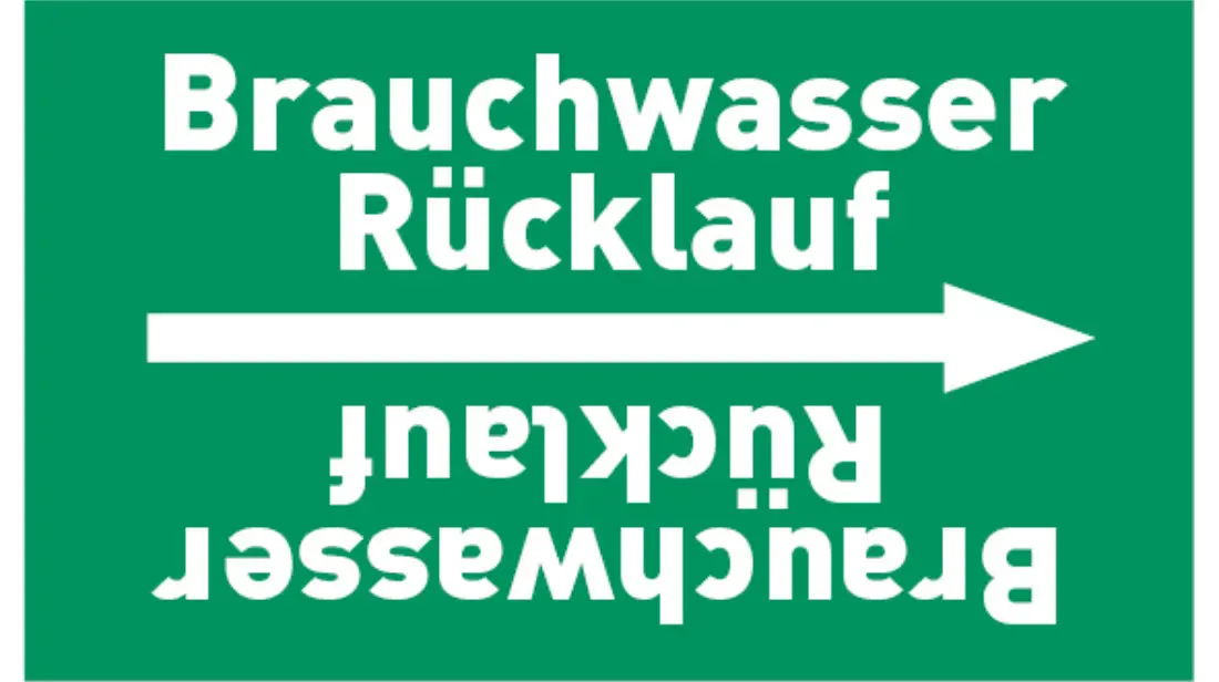 Kennzeichnungsband Brauchwasser Rücklauf grün/weiß bis Ø 50 mm 33 m/Rolle Kennzeichnungsband Brauchwasser Rücklauf grün/weiß bis Ø 50 mm 33 m/Rolle