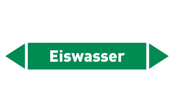 Pfeil Eiswasser grün/weiß 215x40 mm Pfeil Eiswasser grün/weiß 215x40 mm
