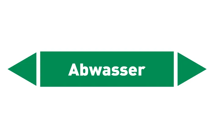 Pfeil Abwasser grün/weiß 125x25 mm Pfeil Abwasser grün/weiß 125x25 mm