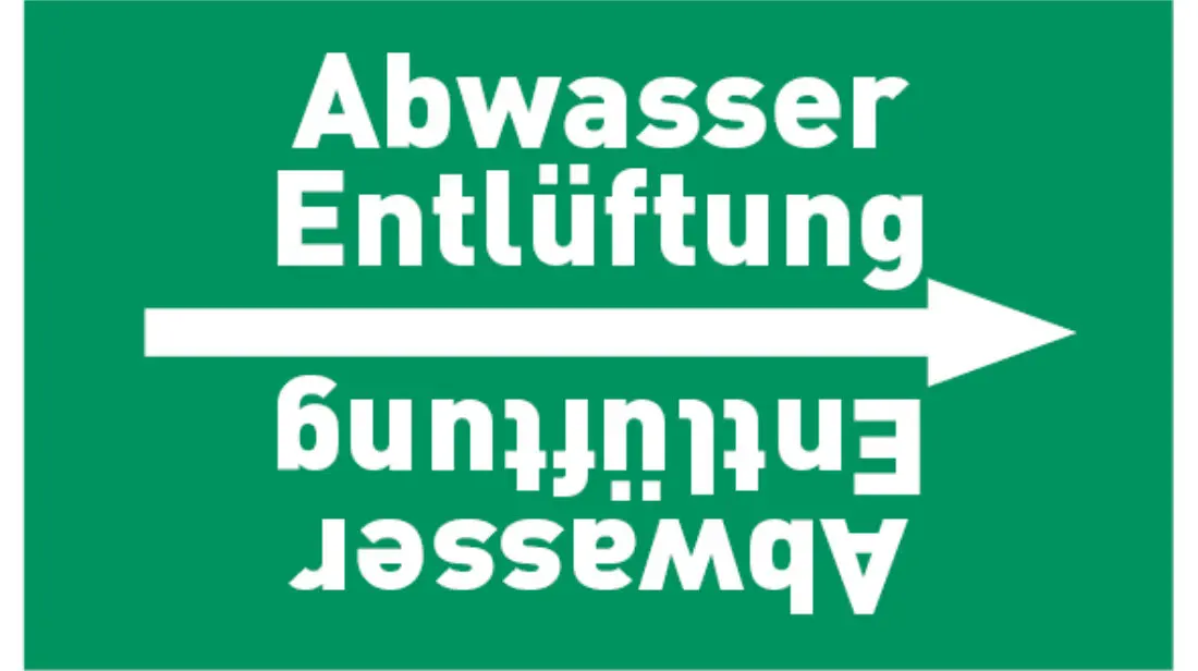 Kennzeichnungsband Abwasser Entlüftung grün/weiß bis Ø 50 mm 33 m/Rolle Kennzeichnungsband Abwasser Entlüftung grün/weiß bis Ø 50 mm 33 m/Rolle