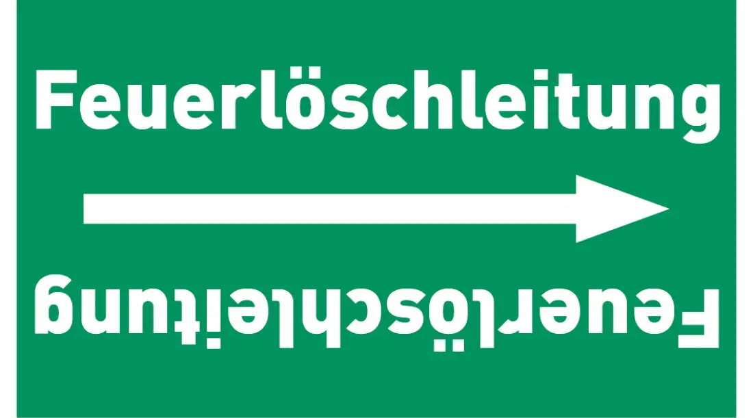 Kennzeichnungsband Feuerlöschleitung grün/weiß, ab Ø 50 mm 33 m/Rolle Kennzeichnungsband Feuerlöschleitung grün/weiß, ab Ø 50 mm 33 m/Rolle