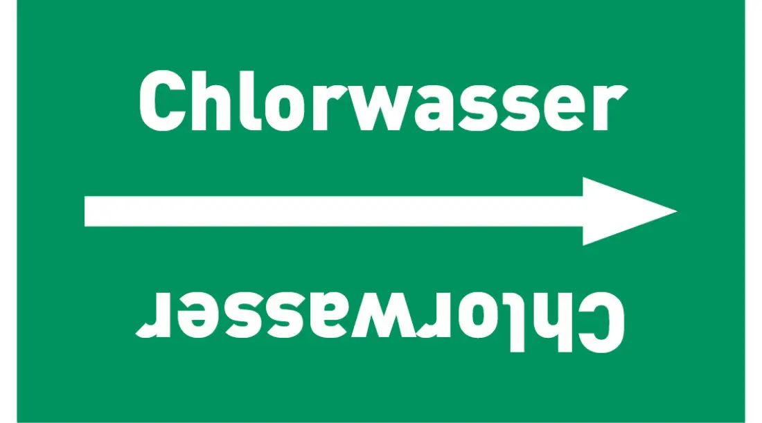 Kennzeichnungsband Chlorwasser grün/weiß ab Ø 50 mm 33 m/Rolle Kennzeichnungsband Chlorwasser grün/weiß ab Ø 50 mm 33 m/Rolle