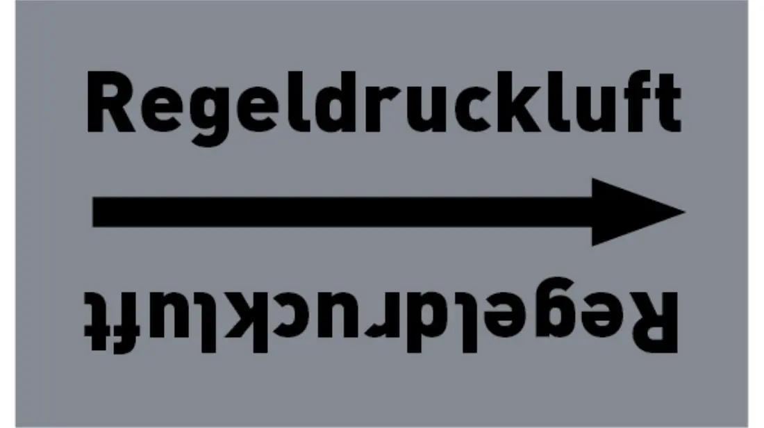 Kennzeichnungsband Regeldruckluft grau/schwarz bis Ø 50 mm 33 m/Rolle Kennzeichnungsband Regeldruckluft grau/schwarz bis Ø 50 mm 33 m/Rolle