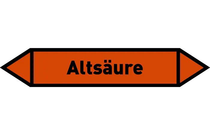 Pfeil Altsäure orange/schwarz 215x40 mm Pfeil Altsäure orange/schwarz 215x40 mm