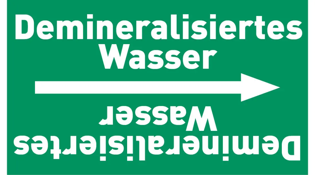 Kennzeichnungsband Demineralisiertes Wasser grün/weiß ab Ø 50 mm 33 m/Rolle Kennzeichnungsband Demineralisiertes Wasser grün/weiß ab Ø 50 mm 33 m/Rolle
