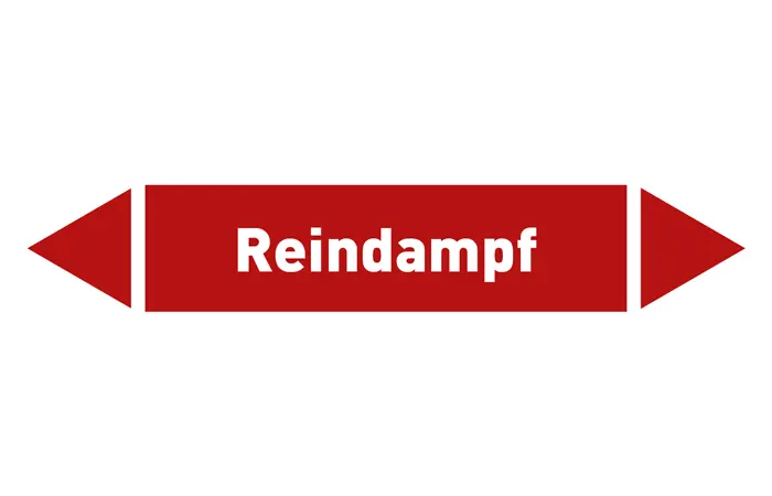 Pfeil Reindampf rot/weiß 125x25 mm Pfeil Reindampf rot/weiß 125x25 mm