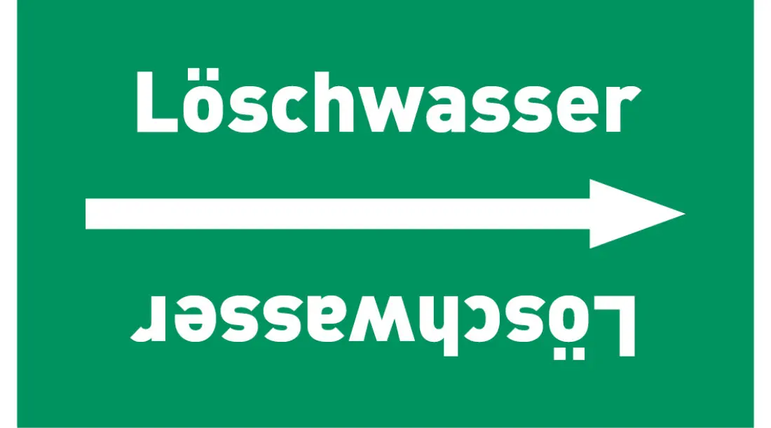 Kennzeichnungsband Löschwasser grün/weiß ab Ø 50 mm 33 m/Rolle Kennzeichnungsband Löschwasser grün/weiß ab Ø 50 mm 33 m/Rolle