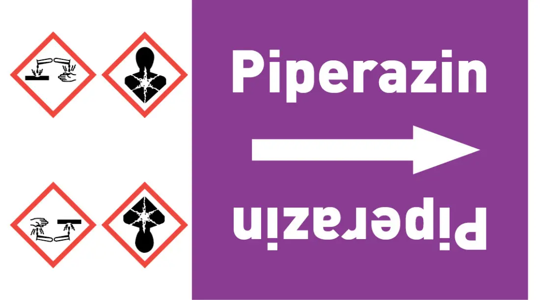 Kennzeichnungsband Piperazin violett/weiß ab Ø 50 mm 33 m/Rolle Kennzeichnungsband Piperazin violett/weiß ab Ø 50 mm 33 m/Rolle