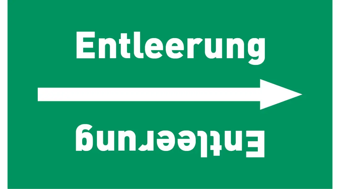 Kennzeichnungsband Entleerung grün/weiß, ab Ø 50 mm 33 m/Rolle Kennzeichnungsband Entleerung grün/weiß, ab Ø 50 mm 33 m/Rolle