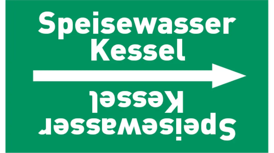 Kennzeichnungsband Speisewasser Kessel grün/weiß bis Ø 50 mm 33 m/Rolle Kennzeichnungsband Speisewasser Kessel grün/weiß bis Ø 50 mm 33 m/Rolle