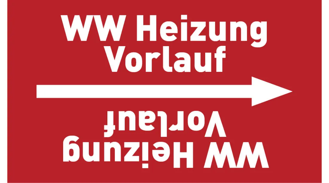 Kennzeichnungsband WW Heizung Vorlauf rot/weiß, ab Ø 50 mm 33 m/Rolle Kennzeichnungsband WW Heizung Vorlauf rot/weiß, ab Ø 50 mm 33 m/Rolle
