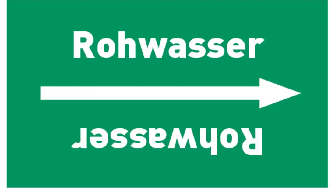 Kennzeichnungsband Rohwasser grün/weiß, bis Ø 50 mm 33 m/Rolle Kennzeichnungsband Rohwasser grün/weiß, bis Ø 50 mm 33 m/Rolle