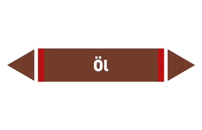 Pfeil Öl braun/weiß 125x25 mm