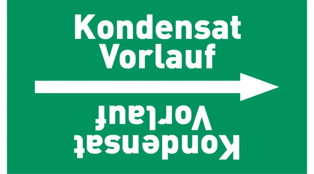 Kennzeichnungsband Kondensat Vorlauf grün/weiß ab Ø 50 mm 33 m/Rolle Kennzeichnungsband Kondensat Vorlauf grün/weiß ab Ø 50 mm 33 m/Rolle