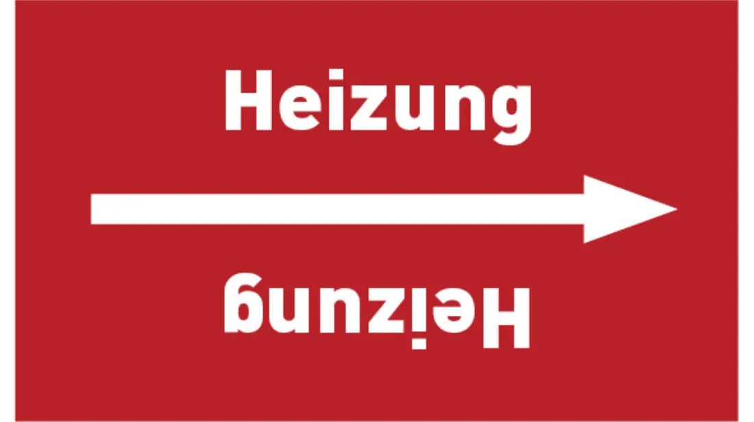Kennzeichnungsband Heizung rot/weiß, bis Ø 50 mm 33 m/Rolle Kennzeichnungsband Heizung rot/weiß, bis Ø 50 mm 33 m/Rolle