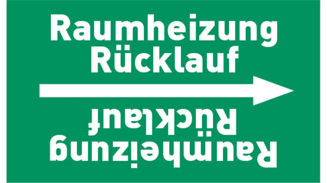 Kennzeichnungsband Raumheizung Rücklauf grün/weiß bis Ø 50 mm 33 m/Rolle Kennzeichnungsband Raumheizung Rücklauf grün/weiß bis Ø 50 mm 33 m/Rolle