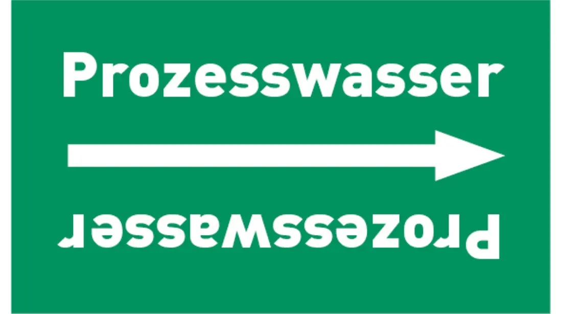 Kennzeichnungsband Prozesswasser grün/weiß bis Ø 50 mm 33 m/Rolle Kennzeichnungsband Prozesswasser grün/weiß bis Ø 50 mm 33 m/Rolle