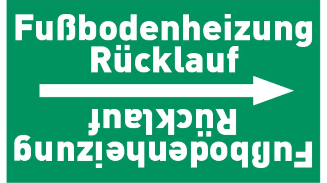 Kennzeichnungsband Fußbodenheizung Rücklauf grün/weiß, bis Ø 50 mm 33 m/Rolle Kennzeichnungsband Fußbodenheizung Rücklauf grün/weiß, bis Ø 50 mm 33 m/Rolle