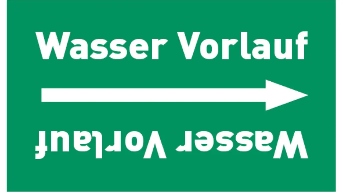 Kennzeichnungsband Wasser Vorlauf grün/weiß bis Ø 50 mm 33 m/Rolle Kennzeichnungsband Wasser Vorlauf grün/weiß bis Ø 50 mm 33 m/Rolle