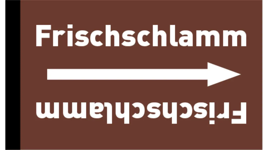 Kennzeichnungsband Frischschlamm braun/weiß bis Ø 50 mm 33 m/Rolle Kennzeichnungsband Frischschlamm braun/weiß bis Ø 50 mm 33 m/Rolle