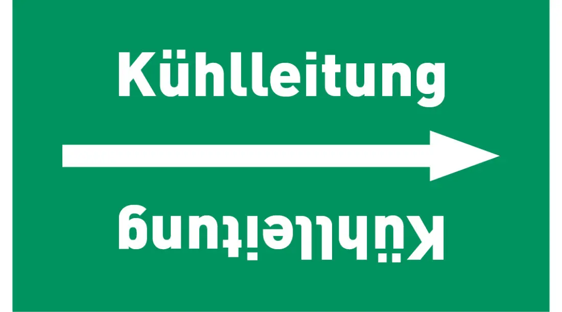 Kennzeichnungsband Kühlleitung grün/weiß ab Ø 50 mm 33 m/Rolle Kennzeichnungsband Kühlleitung grün/weiß ab Ø 50 mm 33 m/Rolle