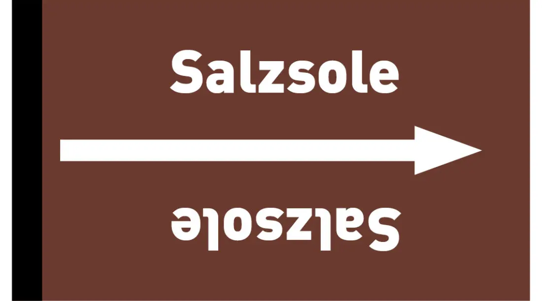 Kennzeichnungsband Salzsole braun/weiß ab Ø 50 mm 33 m/Rolle Kennzeichnungsband Salzsole braun/weiß ab Ø 50 mm 33 m/Rolle