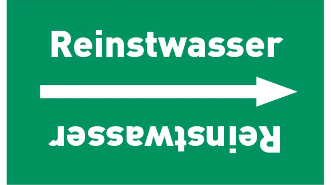Kennzeichnungsband Reinstwasser grün/weiß bis Ø 50 mm 33 m/Rolle Kennzeichnungsband Reinstwasser grün/weiß bis Ø 50 mm 33 m/Rolle