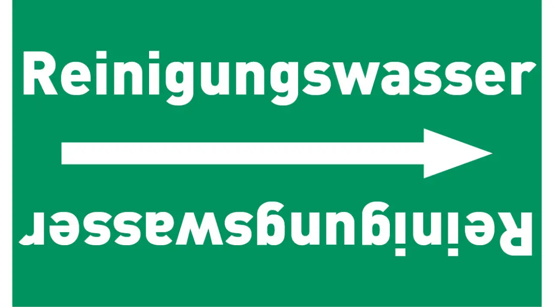 Kennzeichnungsband Reinigungswasser grün/weiß ab Ø 50 mm 33 m/Rolle Kennzeichnungsband Reinigungswasser grün/weiß ab Ø 50 mm 33 m/Rolle