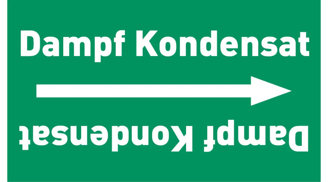 Kennzeichnungsband Dampf Kondensat grün/weiß ab Ø 50 mm 33 m/Rolle Kennzeichnungsband Dampf Kondensat grün/weiß ab Ø 50 mm 33 m/Rolle