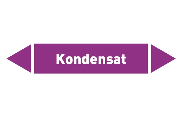 Pfeil Kondensat violett/weiß 125x25 mm Pfeil Kondensat violett/weiß 125x25 mm