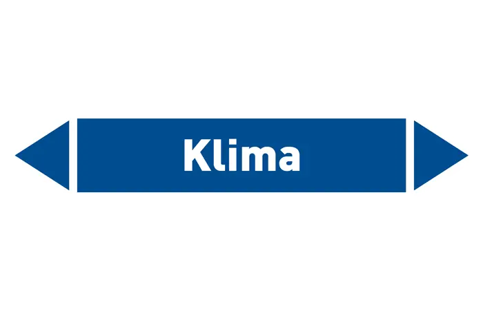 Pfeil Klima blau/weiß 215x40 mm Pfeil Klima blau/weiß 215x40 mm