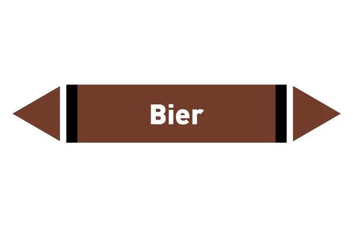 Pfeil Bier braun/weiß 125x25 mm Pfeil Bier braun/weiß 125x25 mm