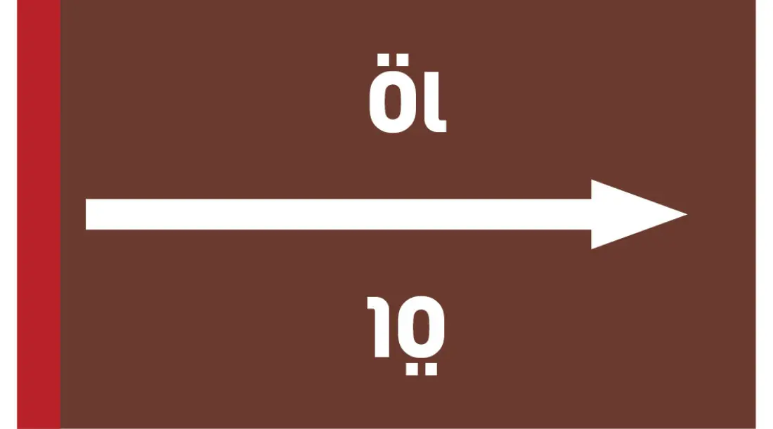 Kennzeichnungsband Öl braun/weiß ab Ø 50 mm 33 m/Rolle Kennzeichnungsband Öl braun/weiß ab Ø 50 mm 33 m/Rolle