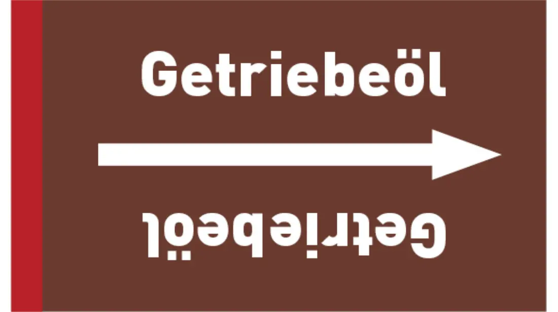 Kennzeichnungsband Getriebeöl braun/weiß bis Ø 50 mm 33 m/Rolle Kennzeichnungsband Getriebeöl braun/weiß bis Ø 50 mm 33 m/Rolle