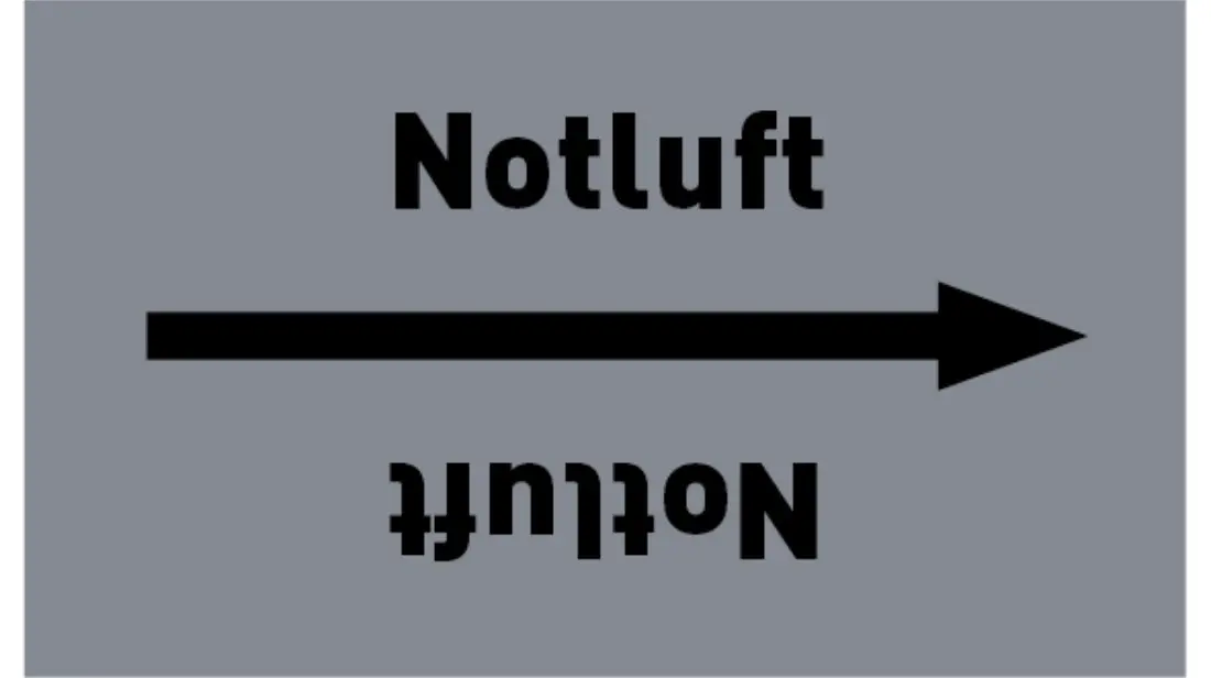Kennzeichnungsband Notluft grau/schwarz bis Ø 50 mm 33 m/Rolle Kennzeichnungsband Notluft grau/schwarz bis Ø 50 mm 33 m/Rolle