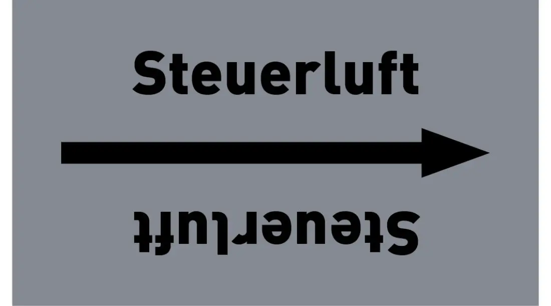 Kennzeichnungsband Steuerluft grau/schwarz ab Ø 50 mm 33 m/Rolle Kennzeichnungsband Steuerluft grau/schwarz ab Ø 50 mm 33 m/Rolle