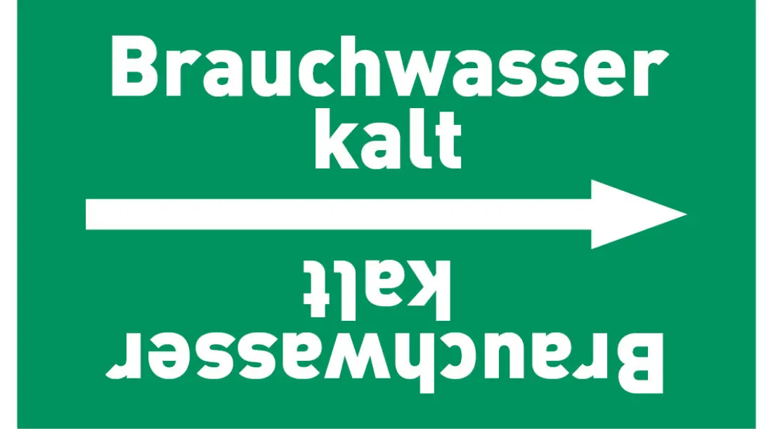 Kennzeichnungsband Brauchwasser kalt grün/weiß ab Ø 50 mm 33 m/Rolle Kennzeichnungsband Brauchwasser kalt grün/weiß ab Ø 50 mm 33 m/Rolle
