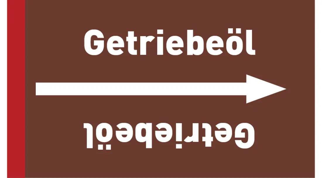 Kennzeichnungsband Getriebeöl braun/weiß ab Ø 50 mm 33 m/Rolle Kennzeichnungsband Getriebeöl braun/weiß ab Ø 50 mm 33 m/Rolle