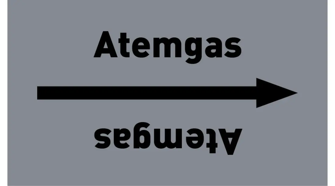 Kennzeichnungsband Atemgas grau/schwarz ab Ø 50 mm 33 m/Rolle Kennzeichnungsband Atemgas grau/schwarz ab Ø 50 mm 33 m/Rolle